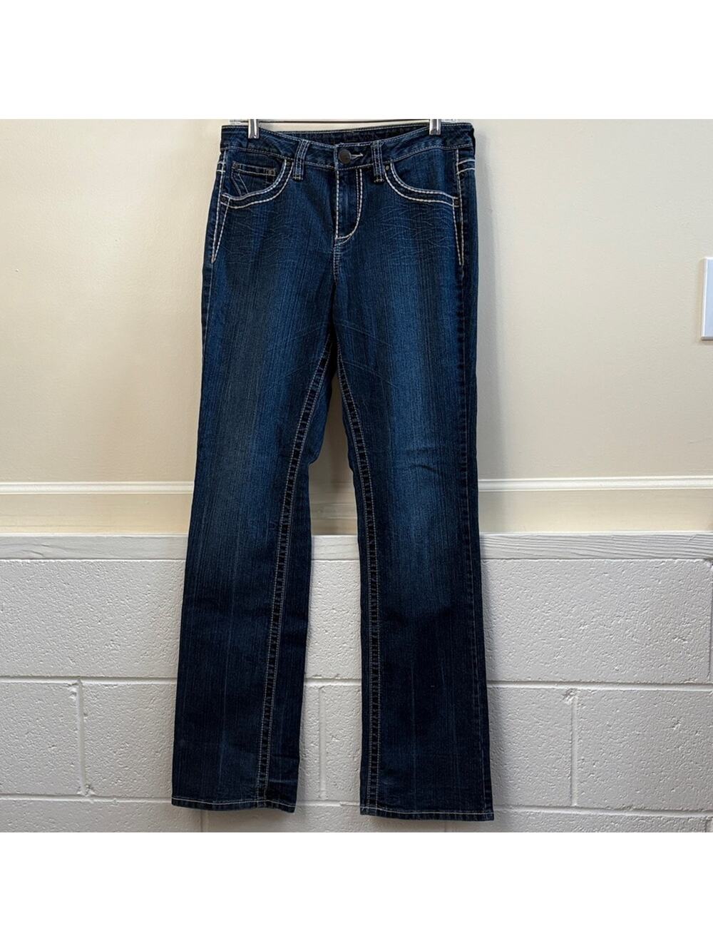 Jag Jeans Dark Blue mid rise Boot leg Women's 8 Jeans